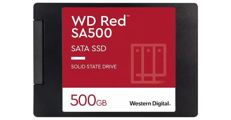 WD Red SA500 SATA SSD ёмкостью 500 ГБ, созданный для оптимальной работы в NAS-системах.