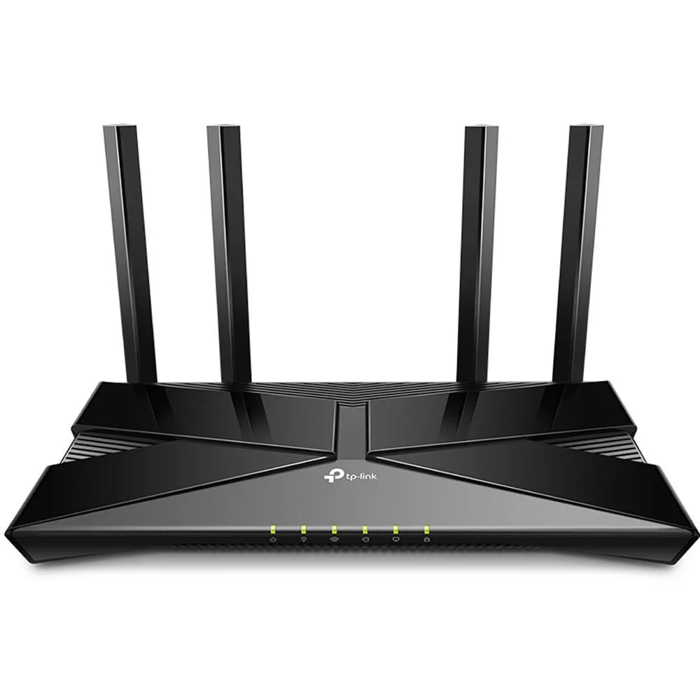 Современный роутер TP-Link с четырьмя антеннами, обеспечивающий надежное Wi-Fi соединение и высокоскоростной доступ в интернет.